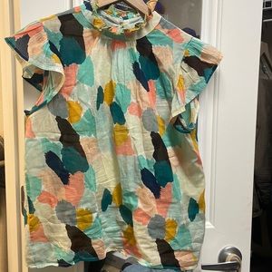 Mod Boutique ruffle sleeve blouse. Like new, worn to only 1 event.